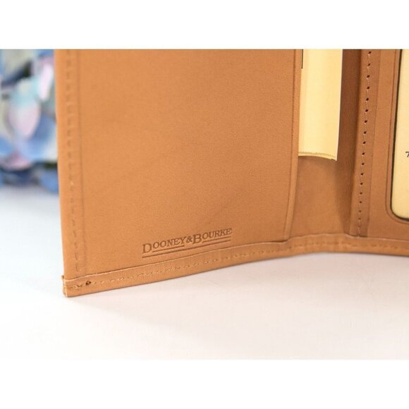 Dooney & Bourke Claremont Ice Blue and Natural Leather Trifold Wallet NWT - Picture 5 of 5